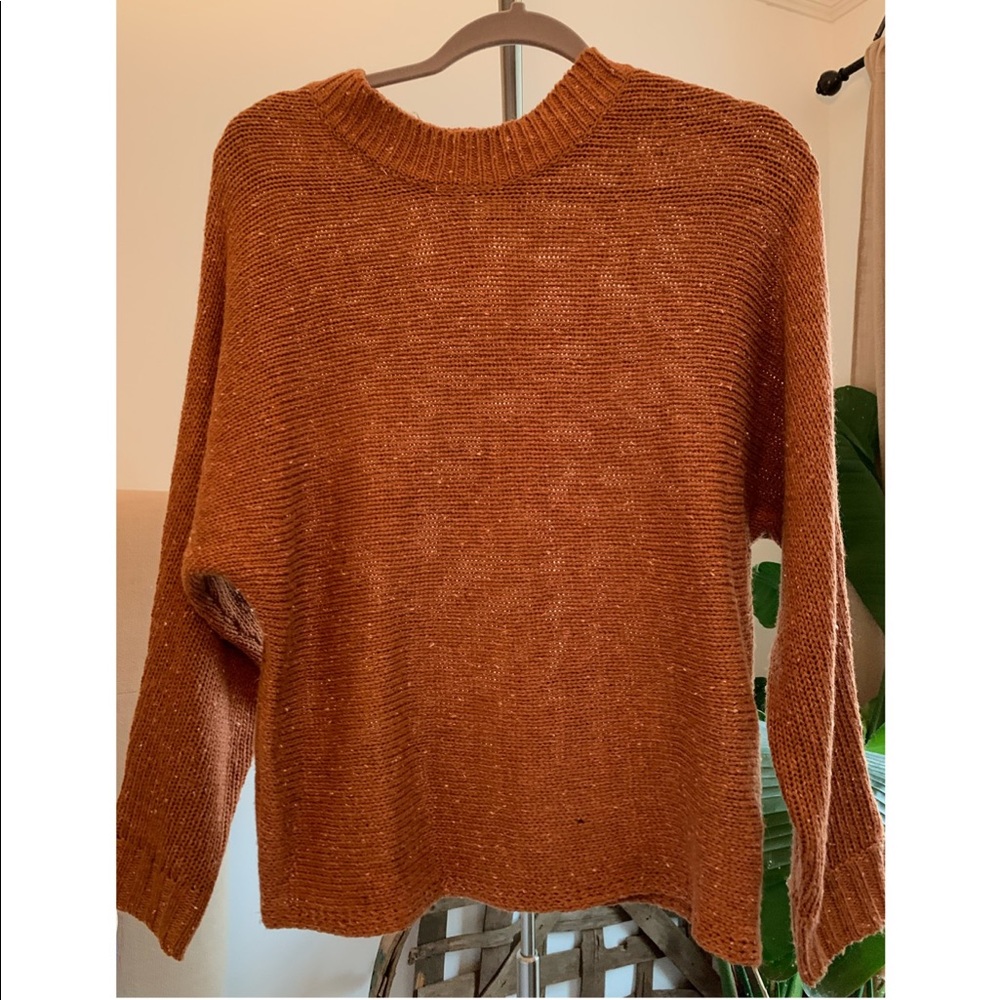 Orange slightly see through sweater